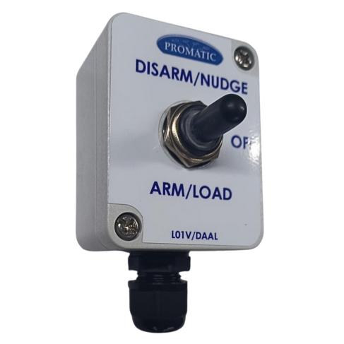 E03V/RDB Command remote disarm box (no cable)– Promatic International Ltd